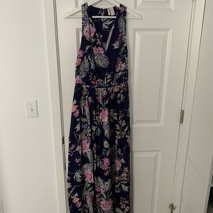 Blue Floral Maxi Dress